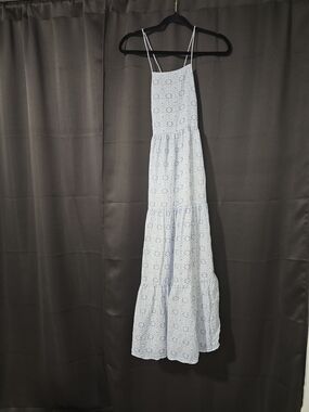 American Eagle Outfitters Light Blue Floral Midi Dress
